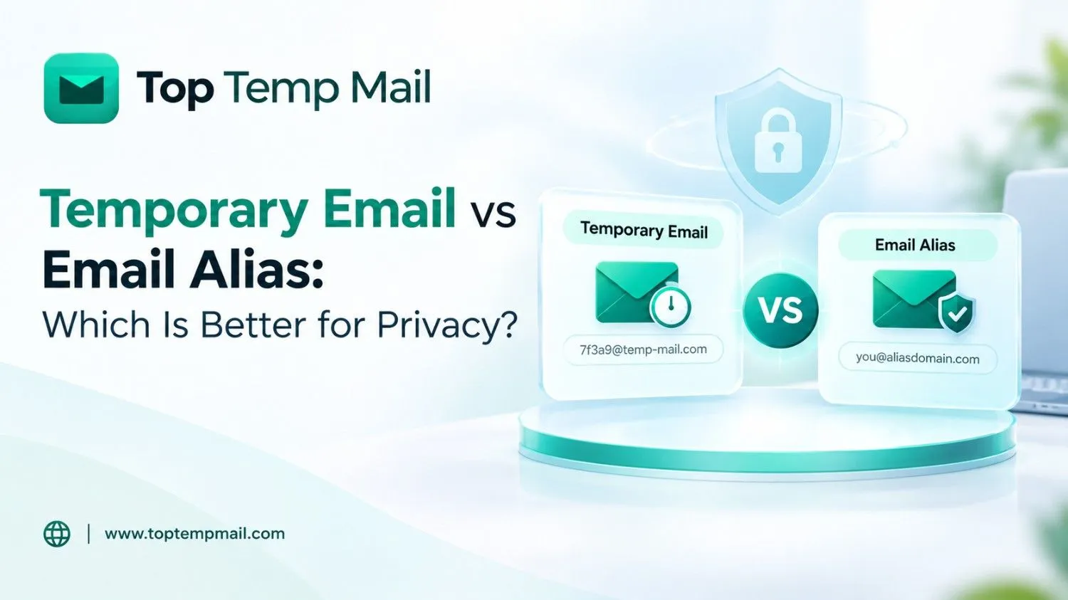 Temporary Email vs Email Alias privacy comparison by Top Temp Mail.